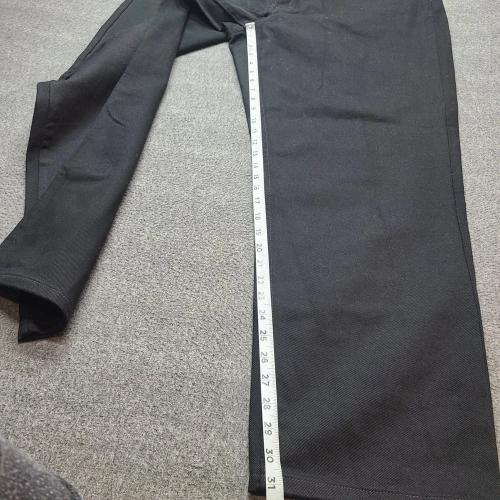 Eddie Bauer‎ Mens Loose Fit Black Denim Jeans Size 42x32 Cotton